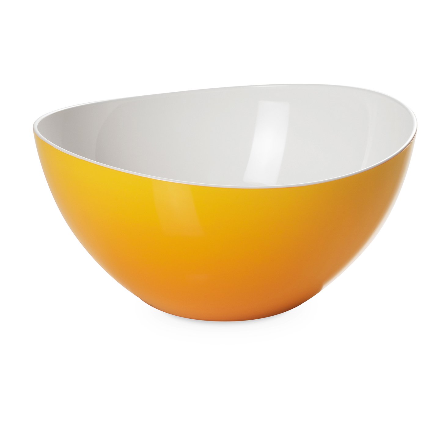 omada Design Bowl of 7,87 inch and 50,72 fl oz with White Interior and Colored Exterior, Trendy Line, Yellow