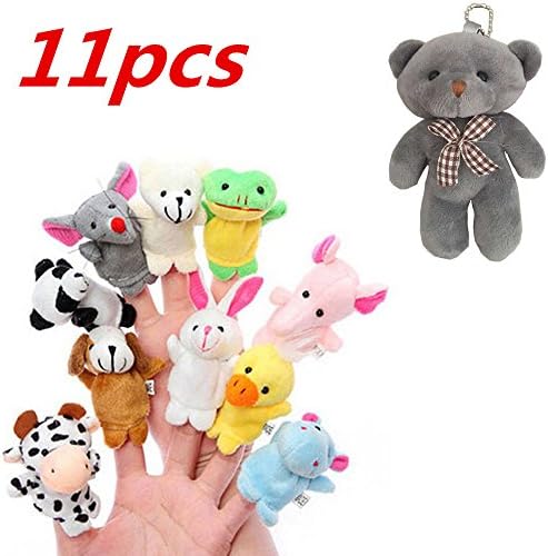 Finger Puppets, 11pcs Cartoon Finger Animal Puppets for Kids, Children, Shows, Playtime, Schools by Fezep