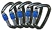 Big Wall Traverse - UIAA Certified 25kn Aluminum Carabiners - Screw Lock, Straight Gate or Bent Gate - Grey with Blue Screw Lock (Blue, Package of Five)