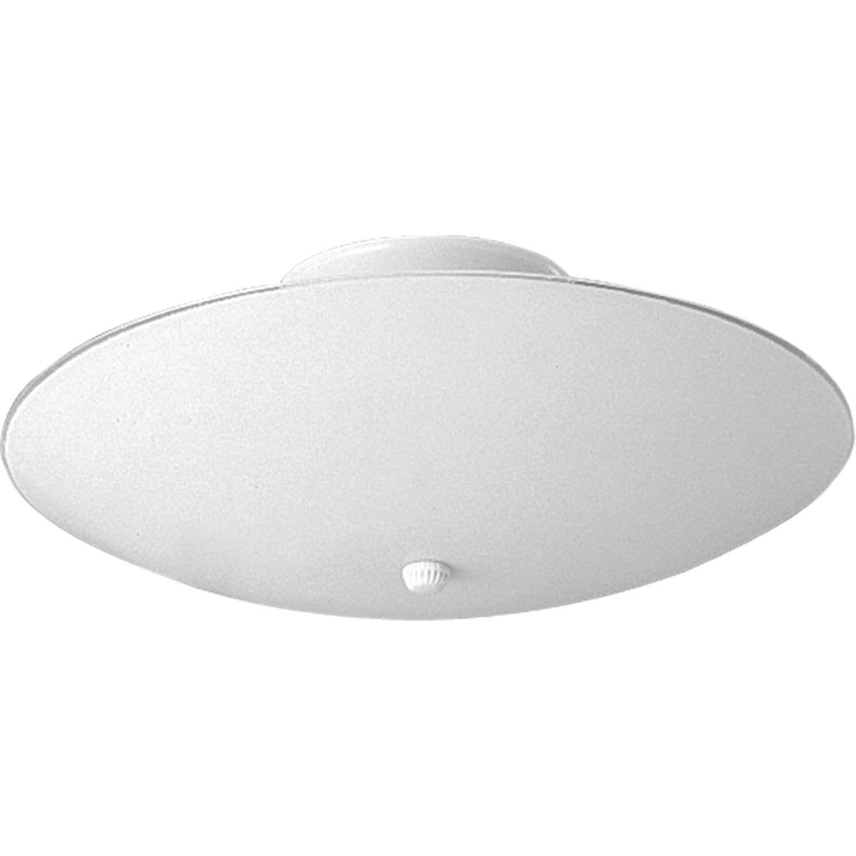 Photo 1 of Progress Lighting 12" Round Glass 2-Light Close-to-Ceiling, Indoor, P4609-30, White