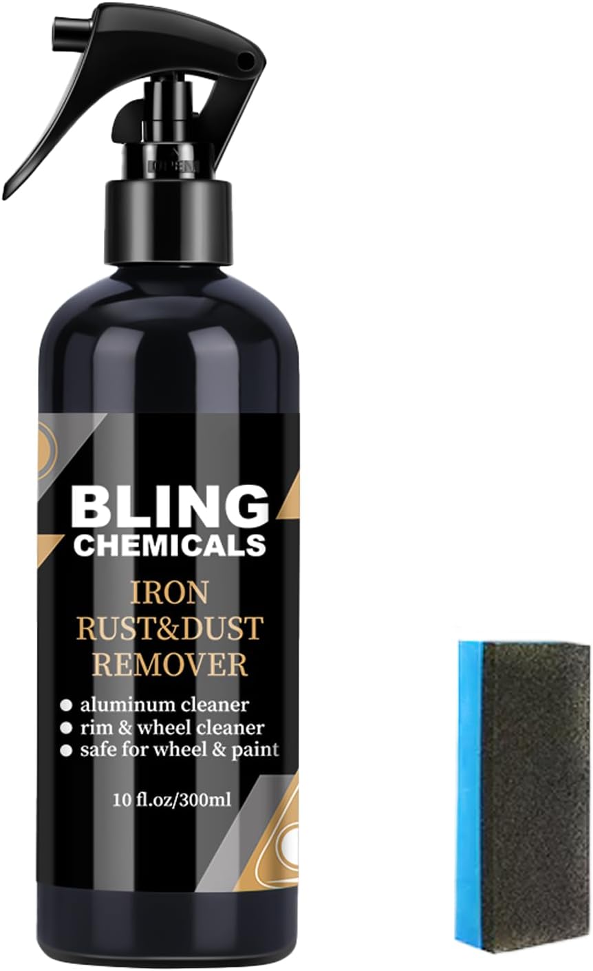 Bling Chemicals Wheel Cleaner, Aluminum Cleaner, Rim & Wheel Cleaner Spray, Removes Brake Dust & Grime, Brake Dust, Non-Acidic Tire Cleaner, Purple Color Changing, 10 fl oz (1PCS)