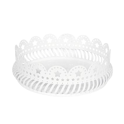 XZG-Geschirr Steak Teller Runde nachmittagstee Platte, multifunktions-Haushalt tablett Wohnzimmer Dekoration Fach Metall Kuch