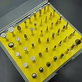 Aiskaer 50-Piece Diamond Burr Set for Jewelry,Glass,Stone,Ceramic,Gemstones Lapidary,1/8-Inch Shank