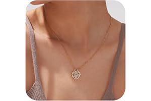 Tewiky Cute Heart Necklace Tiny 14k Gold Heart Pendant Choker Necklaces Small Gold Love Open Heart Chain Necklace for Women Dainty Gold Necklace Gifts for Her