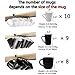 IDEALCRAFT Mug Hook Under Cabinet Hanging Holder for Small Mugs, Coffee Cups or Kitchen Utensils Display, 12 Hooks Suitable for Cabinets Board Thickness Less Than 0.9 Inch, Brown