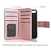 BENTOBEN iPhone SE Case, iPhone 5S Case, iPhone 5 Wallet Case, Wallet PU Leather Protective Magnetic Folio Flip Cover Credit Card Slots Cash Holder Wristlet Case for iPhone 5 5S SE, Rose Gold