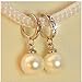 Jiaying-US 1 pair Freshwater Pearl Ear Stud- Fashion Top Lady Silver Plated Dangle Earrings