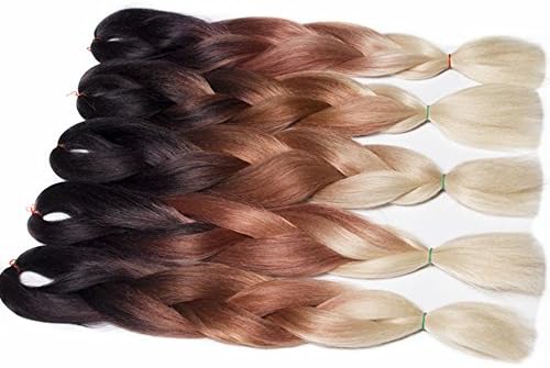 Feilimei Ombre Jumbo Braiding Hair Extension 5Pcs/lot Synthetic Crochet Braids Hair Bundles