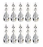 yueton Pendants-teardrop Chandelier Crystal Pendants Glass Pendants Beads Pack of 12