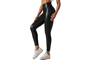 MANIFIQUE Faux Leather Leggings for Women Pleather Pants Hight Waisted Butt Lift Sexy Leather Pants