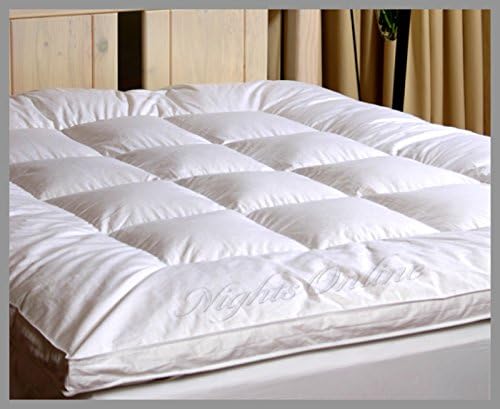 Luxurious Goose Feather & Down Mattress Topper, All Sizes In Premium Quality (4ft)