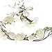 Newly arrived Rattan Flower Vine Crown Tiaras Necklace Belt Party Decoration (ivory-2)