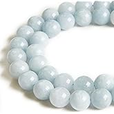 100pcs 6mm Aquamarine Beads Natural Gemstone Beads Round Loose Beads for Crafting and Jewelry Making
