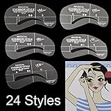 24Styles Eyebrow Grooming Stencil Kit Template Shaping Shaper DIY Tools