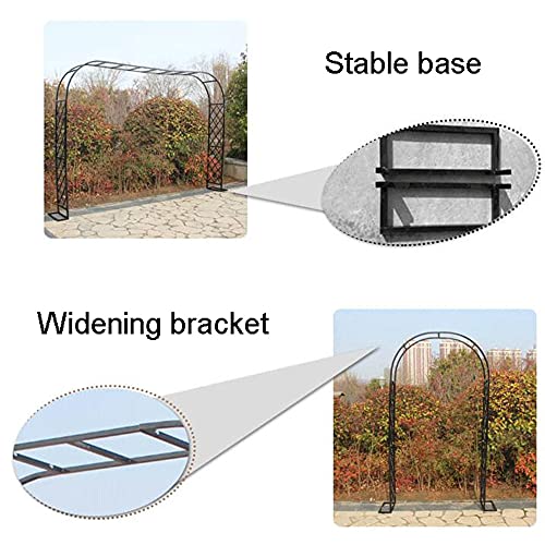 GEREP Eisen Torbogen Rosenbogen Rankhilfe Rankgestell, Mesh-Design, FüR Kletterpflanzen Garten Rasen/Weiß / W3×H2.3m – Bild 6