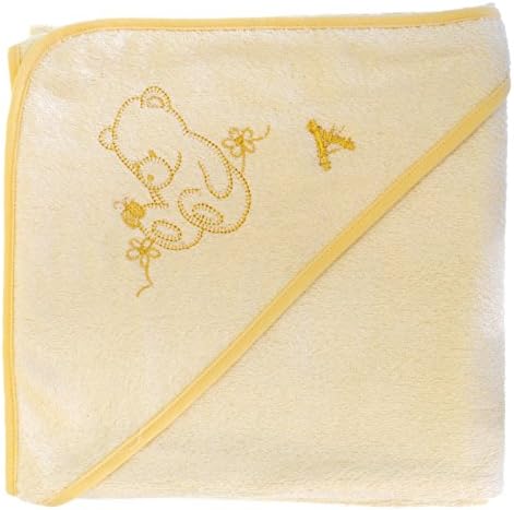 Bamboo Hooded Bath Towel Large for Newborn, Infant and Toddler, Organic, Soft, Antibacterial, Hypoallergenic and Odor Resistant (Yellow)