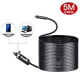 2 In 1 Smartphone USB Endoscope Inspection Camera,CrazyFire 5.5mm Android Borescope USB Inspection Camera,Waterproof OTG Micro USB Borescope Inspection Camera with 6 LEDs and 5m/16.4ft Cable