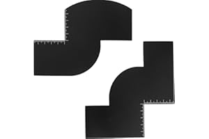 Fokmuaex 2-Pack Barber Enhancement Cards with Measurement Indicators | W&S Shape Waterproof Reusable Hairline Shaping Tool & 