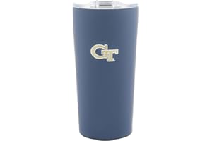 Decorvo Officially Licensed Collegiate Stainless Steel Tumbler - Double Walled Insulated Travel Tumbler with Slide Lid - 18 oz (Georgia Tech)