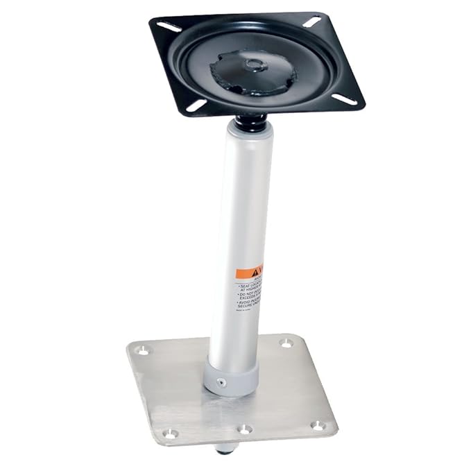 wellenshop Sockelfuß Pedestal mit Federdämpfung für Bootssitz Höhe 425 mm Stuhlfuß