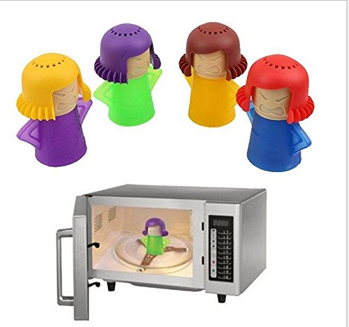 AISIBO Microwave Cleaner Steam Angry-mama Easily Cleans the Crud In Minutes Microwave Oven Steam Cleans and Disinfects With Vinegar and Water for Home Office Kitchens (Blue) - Thumbnail 5