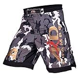 ARD Camo Pro MMA Fight Shorts Camouflage UFC Cage Fight Grappling Kickboxing (XL)