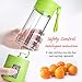 Christmas Gift 2017 Gudaco Premium USB Juicer Cup, 380 ml Green, Upgraded Corrugated Blades for Superb Mixing, Portable Fruit Mixing Machine and Juice Blender, Electric and Rechargeable Mixer Blender