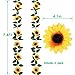 Sunm Boutique 2 Pack Artificial Sunflower Garland Fake Sunflowers Garland Silky Sunflower Vine for Home Garden Wedding Party Decor, Yellow, 2 Pcs
