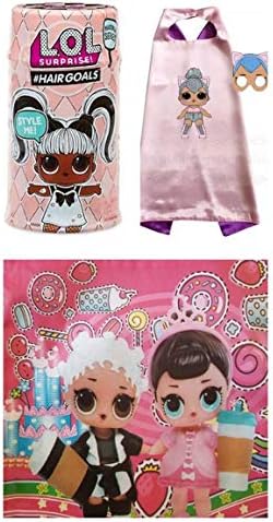 Surprise LOL L.O.L Hairgoals Plus Cape with Felt Mask (Color and Doll Will Vary)