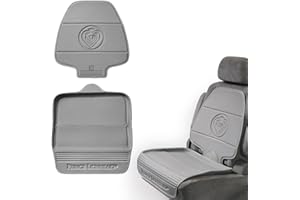 Prince Lionheart Car Seat Protector. The only 2 stage Seatsaver Designed with Thick padding, Nonabsorbent, waterproof, PVC foam material. Comparable with all baby and toddler car seats. (Grey)