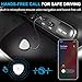 Bluetooth Receiver, iCrius 4.2 Wireless Bluetooth Audio Receiver Hands-Free Car Kits Portable Bluetooth 3.5mm Aux Jack Adapter for Headphones Home Audio/Car Stereo System (White)