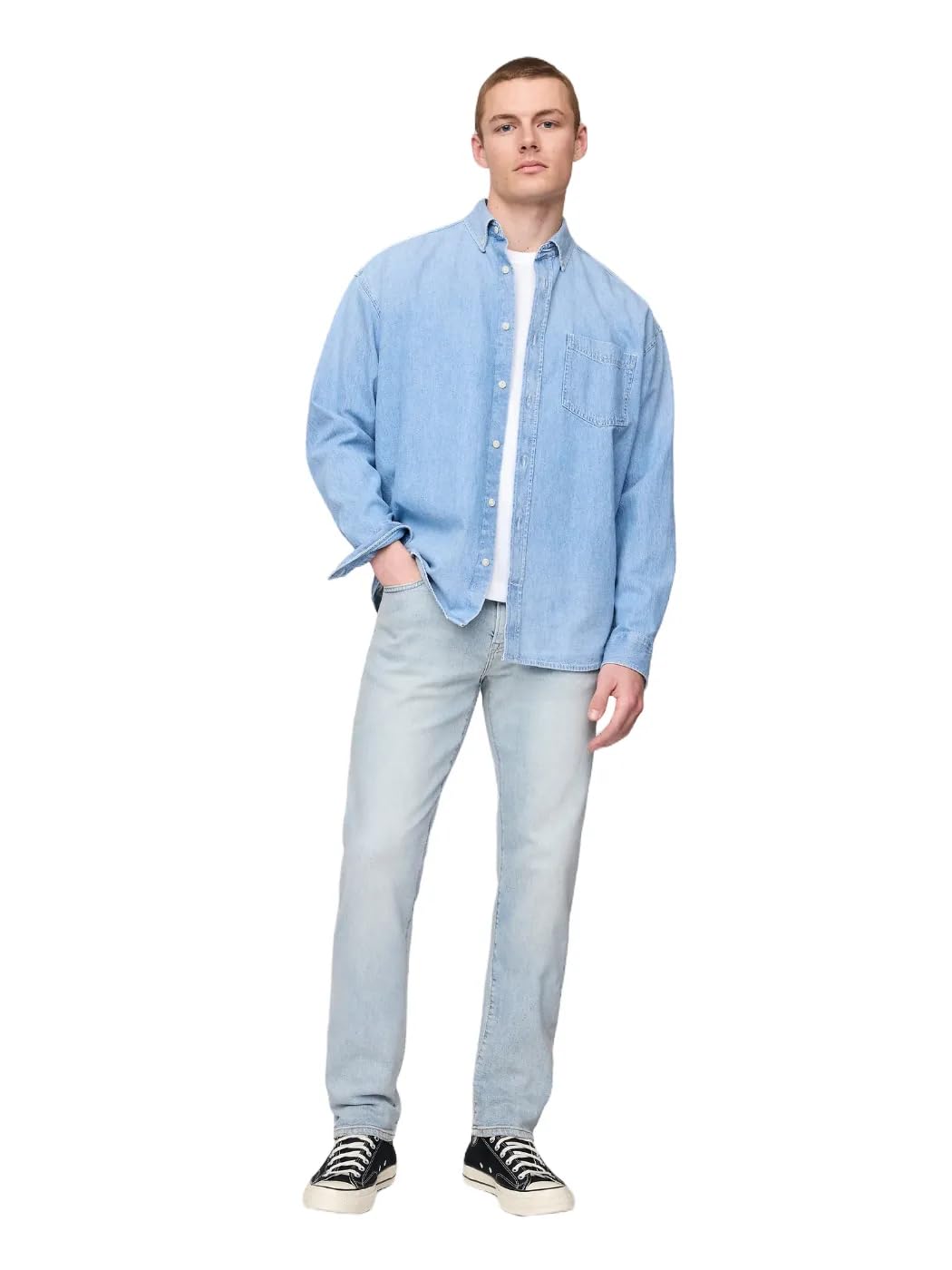 GAP Mens Slim Straight Fit Denim Light Wash 36X30