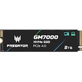 Predator M.2 SSD 2TB GM7000 with DRAM cache NVMe 1.4 2280 PCIe Gen4&times;4 Ultra high speed (maximum read: 7400MB/s, max write: 6700MB/s) 3D NAND TLC Internal SSD Compatible with PS5 Pro - BL.9BWWR.106