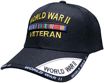 World War II Veteran Embroidered Veteran Military Baseball Cap Hat