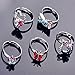 IMIXLOT 20Pcs Women Adjustable Animal Crystal RingsSilver Cute Cos tume Ring Set for Party Gift