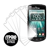Kyocera Brigadier Screen Protector Cover, MPERO Collection 5-Pack of Ultra Clear Screen Protectors for Kyocera Brigadier