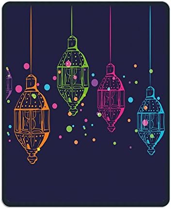 Too Suffering Non-Slip Rubber Mousepad Various Colors With Dots Arabian Motifs Decorative Mouse Mat Easy To Clean,waterproof