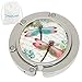 ROFLYER Cute Round Purse Hook - Foldable Handbag Hanger Safer Cleaner Bag, Fold Up Folding Table Hanger, with Velvet Pouch (Dragonfly)