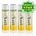 SPF 30 Lip Balm Lipsaver 4 Pack - For Chapped, Sore, Cracked, Extremely Dry Lips – Best Lip Care Balm For Women, Men, Kids, Adults - Broad Spectrum Protection Against UVA & UVB Rays - 4 Pack