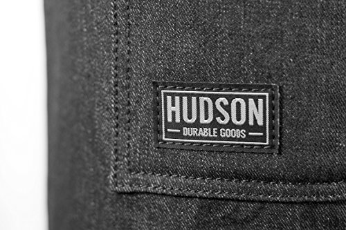 Hudson Durable Goods - Denim Apron for Chef, Kitchen, BBQ, and Grill (Black) with Towel Loop + Tool Pockets + Quick Release Buckle, Adjustable M to XXL