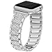 Genuine Leather Bands Compatible with Apple Watch Band 38mm 40mm 42mm 44mm, Superior Leather Watch Wristband for iWatch SE Series 8/7/6/5/4/3/2/1 (Diamond, 38mm/40mm)