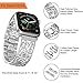 FresherAcc Compatible with Apple Watch Band 40mm 44mm Series 5 4 38mm 42mm Series 3 2, Floral Replacement Straps Compatible for iWatch Bands Bling Women Girls (Silver 40mm 38mm)