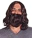 Simplicity Jesus Brown Full Wavy Wig With Beard Set and Free Wig Cap