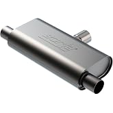 Borla - T- Flow Universal Muffler - 2.5in Single Inlet/2.5in Dual Outlet 24in OAL 4.25x9.10x18in Body (60714)