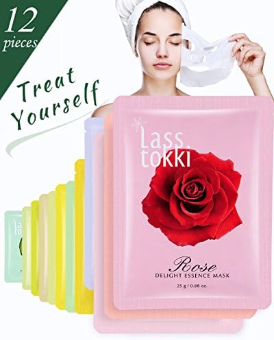 Face Mask Lasstokki Korean Delight Crinum Lily Essence Facial Sheet Mask, Premium Quality Mask Sheet, Moisturizing, Soothing, Calming 12 pcs