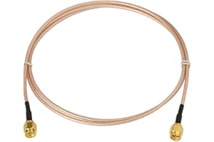 BINGFU SMA Male to SMA Male RG316 Coaxial Jumper Cable 1m 3 feet for LNA Low Noise RTL SDR Dongle ADS-B Receiver VNA Vector Network Analyzer Antenna SWR Meter Spectrum Analyzer