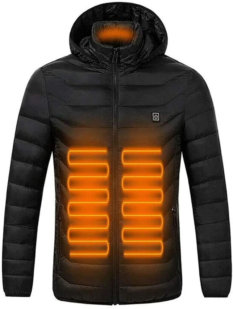 Buy Black Heat Jacket For Men Soft Shell USB Charging Windproof