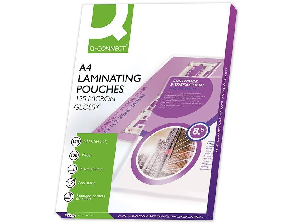 Q-Connect A4 Laminating Pouch 125x2 Micron (Pack of 100) KF04116