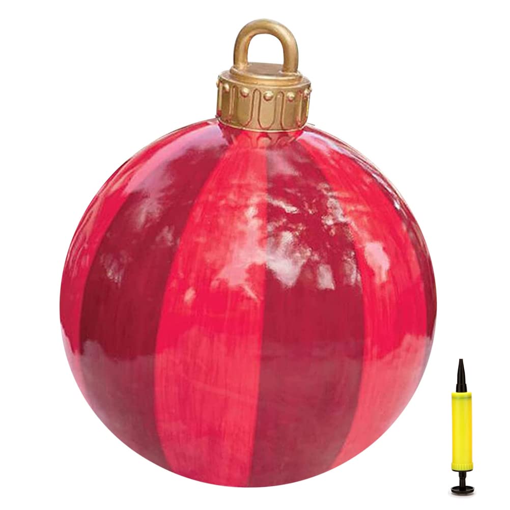 Settoo Giant Inflatable Christmas Tree Balls - 60cm Personalized Garden Decoration Ornaments