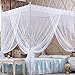 Bluelans® 4 Corner Post Bed Canopy Mosquito Net, Netting Bedding, Twin/Full/Queen/King, White